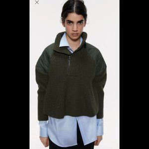 Zara Woman Green streetwear Knit sweater sz S